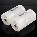soshine 2 AA til d-size cellers batteri converter tilfelle (2-pack)