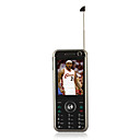 W200 MINI Quad Band Dual Card Dual Standby TV Function JAVA Dual Camera Flashlight Bar Cell Phone Black (2GB TF Card)