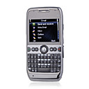 E73 WIFI JAVA QWERTY Keypad Quad Band Dual Card Bluetooth Dual Camera FM TV Cell Phone Gray and Silver (2GB TF Card)