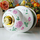 High Quality Ceramic Door Knob with Lock (Porcelain Door Knob) (0768-W03-SST)
