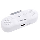 recorder + mini luidspreker met usb-kabel voor ipod (wit)