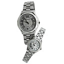 Japnese mouvement à quartz rond cas en couple son-et-sienne montres (0717-423)