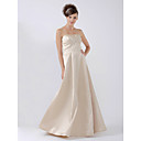 A-line Strapless Floor-length Bridesmaid/ Wedding Party Dress (HSX118)