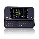 N97 Style mini Dual Card Dual Camera Quad Band Slide Cell Phone Brown and Black (2GB TF Card)