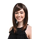 Capless Medium Length High Quality Synthetic Dark Coffee With Golden Brown Straight Hair Wig MS185-SRT