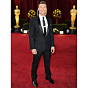 2010 Oscar Ryan Seacrest Taste 1 Mitte-Schal entlüftet schmale Revers tragen Bräutigam / Smoking / Herrenanzug Jacke und Hose