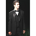 single-breasted 2 button niet-geventileerde shawl revers wol bruidegom wear / smoking / heren pak jas en broek