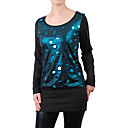 camisas de manga larga cuello redondo t lentejuelas de la mujer-shirts (4201bc032-0736)