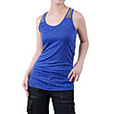 Scollo rotondo senza maniche paillettes perline t-shirt donna (8502bc005-0736)