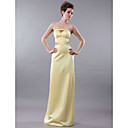 Column Strapless Floor-length Elastic Woven Satin Evening/ Prom/ Homecoming Dress (HSX333)