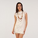 Lace Turtleneck Short Sleeves Dress / Women's Dresses (FF-1801BD002-0789)