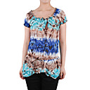 tie-dye orlo irregolare colorato stampato le magliette / t-shirt donna (8502bd012-0736)