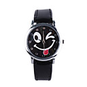Cute  Black Leather Band Wrist Watch