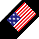 États-Unis d'Amérique vignette automobile national flag - 12cm (szc5077)