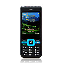G5 Low Price Dual Card Quad Band Torch Bluetooth Ultra Thin Cell Phone Black and Blue (2GB TF Card)