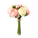 Elegant Pink/ Yellow Round Wedding Bouquet/ Bridal Bouquet