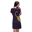 estampados de tigre en redondo mangas Reglan vestido de escote / vestidos de mujer (ff-1802bf408-0857)