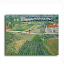 Stretched Canvas Handmade Landscape at Auvers after the Rain,c.1890 Painting by Vincent Van Gogh 0192-YCF103187