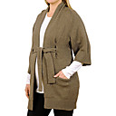 Three-quarters Sleeves Insert Pockets Waistbanding tied Maternity Cardigan / Maternity Wear (FF-1002BF002-0751)