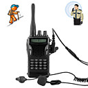 A Pair of Professional Walkie Talkie with Earpiece and PTT Fingerbutton, Transmission Range up to 5KM
