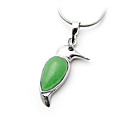hermosa plata de ley 925 con el platino decoración colgante plateado jade (0801-10985)