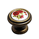Antique Brass Ceramic Cabinet Knobs (Pack of 10) (0768-802-AER)