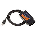 OBDII USB Car Diagnostic Cable - Black + Blue + Orange (DC 12V)