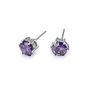 Beautiful 925 Sterling Silver With CZ Cubic Zirconia Decoration Platinum Plated Earrings(0801-HO960)