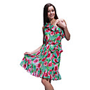 One-shoulder Frills With Waistbanding Dress / Women's Dresses (FF-A-BH0853024)