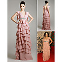 robe empire Sigourney weaver v-cou mousseline Emmy parole longueur soirée / (fsd0387)