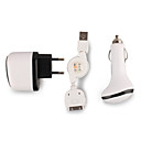 usb power adapter / autolader adapter met usb data + oplaadkabel voor iPhone