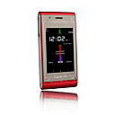 quadband téléphone portable wifi avec 3 sim écran tactile + double + pouces double caméra (rouge)