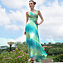 Sheath/ Column Straps Floor-length Sleeveless Satin/ Elastic Silk-like Satin Quick Delivery Dress (OFGH533)