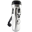 Wind Up LED Flashlight with Cell Phone Charger Alarm and Radio