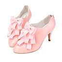 Top Quality Patent Leather Upper Mid Heels Closed-toes With Bowknot Special Occasion Shoe/ Fashion Shoe(0985-K924)