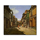 Handmade Le Rue de La Bavolle at Honfleur 1 painting  by Claude Monet Stretched Ready to Hang (0192-YCF103460)