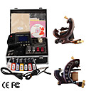 Damascus Hand-made 2 Tattoo Machines Kit with Superior LED Power Supply