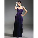 Sheath/ Column Spaghetti Straps Floor-length Chiffon Evening Dress