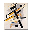 suprematismo artesanal (amarelo e preto), pintura de Kazimir Malevich (0192-ycf103677)
