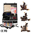 damas de première qualité fabriqués à la main tatouage 3 machines kit avec alimentation supérieure conduit (ly095)