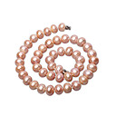 18" AAAA 11-12mm Round Freshwater Pearl Necklaces(More colors available)