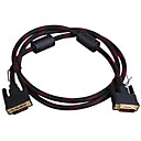 Gold Plated DVI 24+1 M-M Shielded Connection Cable (1.5M-Length)