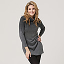 gradiente de colores gris de cuello alto con mangas largas de cuentas palangre vestido de suéter / suéteres de las mujeres (ss-c-bi0736503)