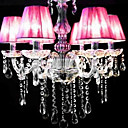 Iron Chrome 6-light K9 Crystal Chandelier With Lamp Shade (0835-AD88119)