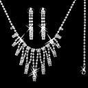 Gorgeous CZ Cubic Zirconia Wedding Bridal Jewelry Set(Including Necklace,Earing,Bracelet)(0986-S009)