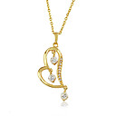 Beautiful 18K Gold Plated CZ Cubic Zirconia Pendant
