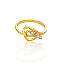 elegante cz / Legierung 18k vergoldet Mode Ring (0986-01128-09)