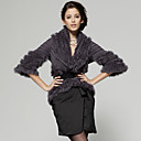 konijn haar / driekwart mouwen revers jas / vrouwen bont en leer (ff-e-bh0736208)