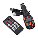 lcd auto mp3/mp4-speler fm transmitter met ir afstandsbediening-2G oranje