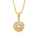 Beautiful 18K Gold Plated CZ Cubic Zirconia Pendant